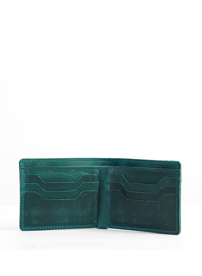 NASEEG Narmer Genuine Leather Wallet From Naseeg - Turquoise Crazy Horse - Image 3